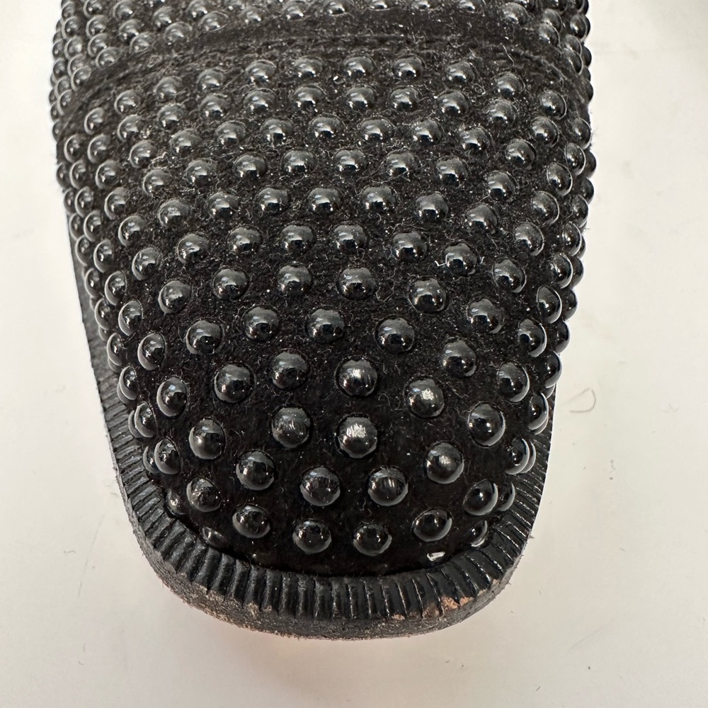 Manolo Blahnik Black Suede Oxford Studded Lace Up Shoes - Picture 9 of 11